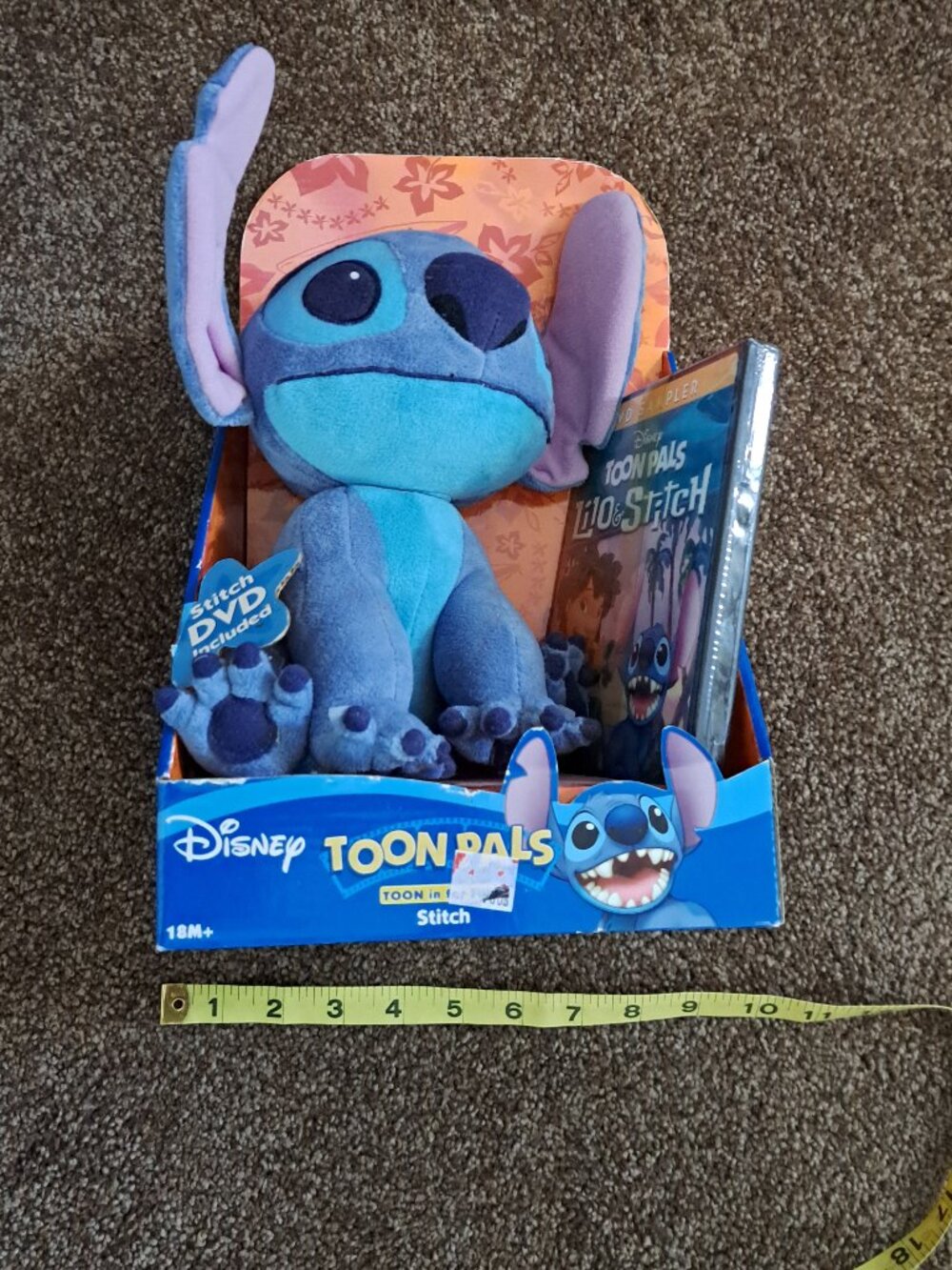 NWT Disney Toon Pals Lilo & Stitch set,includes a Stitch plush figure and DVD - Picture 7 of 7